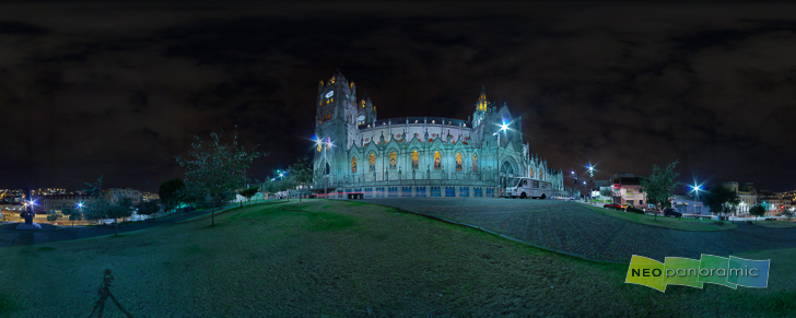 Basilica Del Voto Nacional Night Panorama